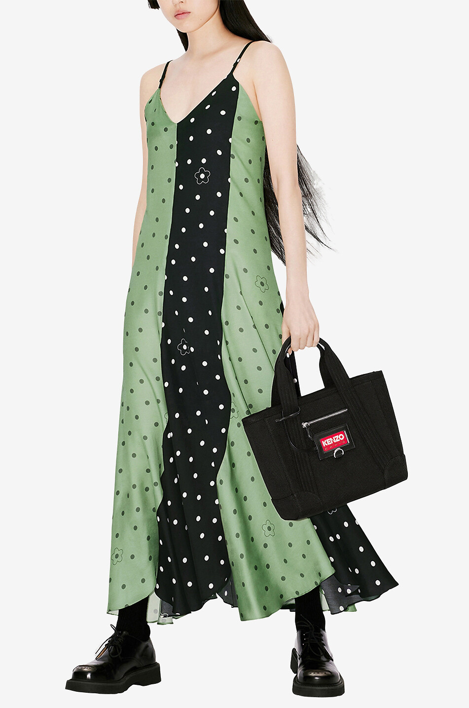 KENZO Robe longue en viscose Flower Spot Femme MULTICOLORE 2