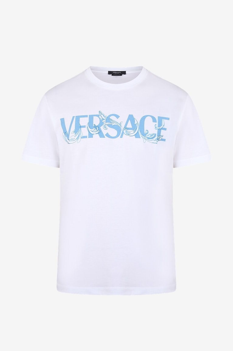 VERSACE T-shirt à manches courtes brodé Barocco Silhouette Homme Incolore 1