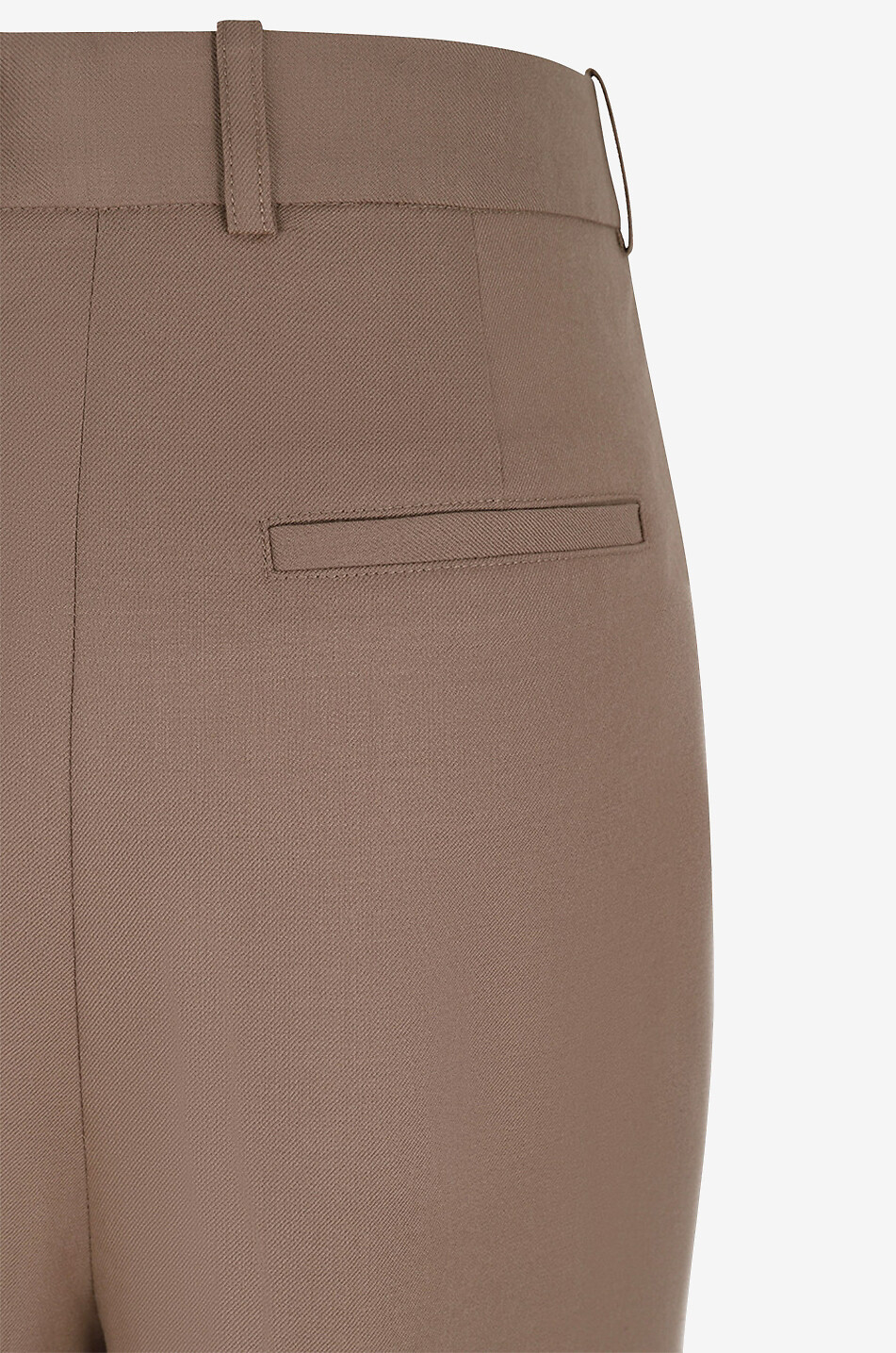 LOULOU STUDIO Pantalon large en laine vierge Solo Femme MARRON 3