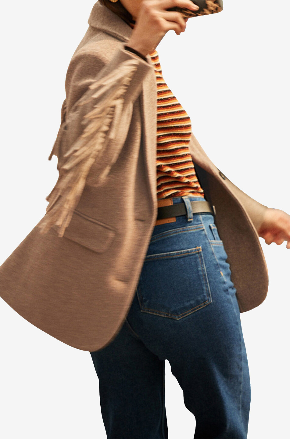 BALZAC PARIS Marceau fringed wool blazer Women BROWN 4