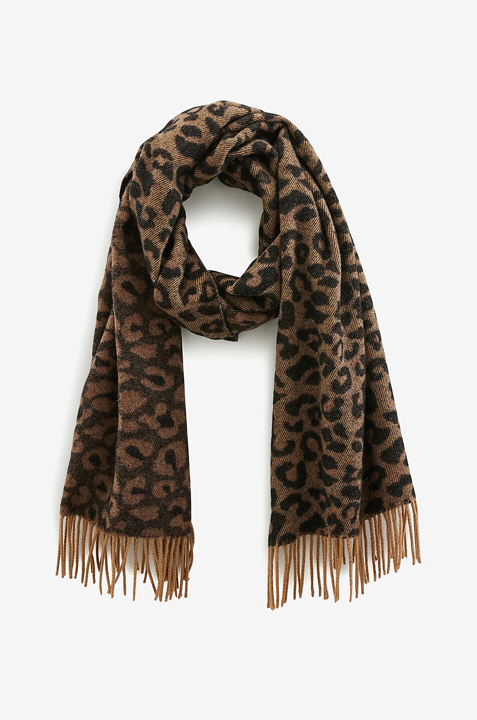 Public patterned woven recycled wool scarf