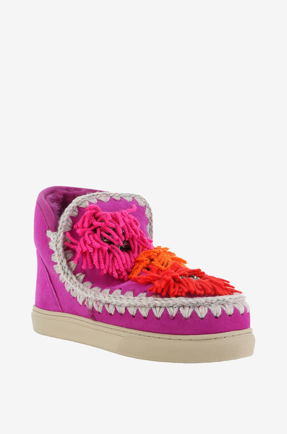 Bestickte gefütterte Stiefeletten Eskimo Sneaker