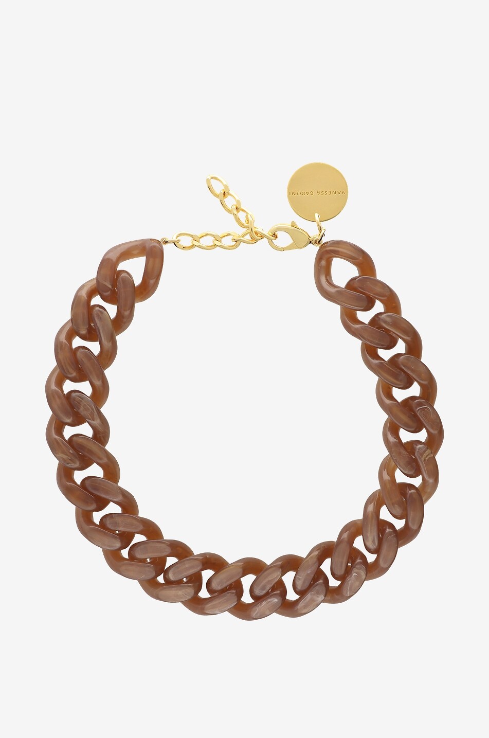 VANESSA BARONI Flat Chain chunky knecklace Women BROWN 1