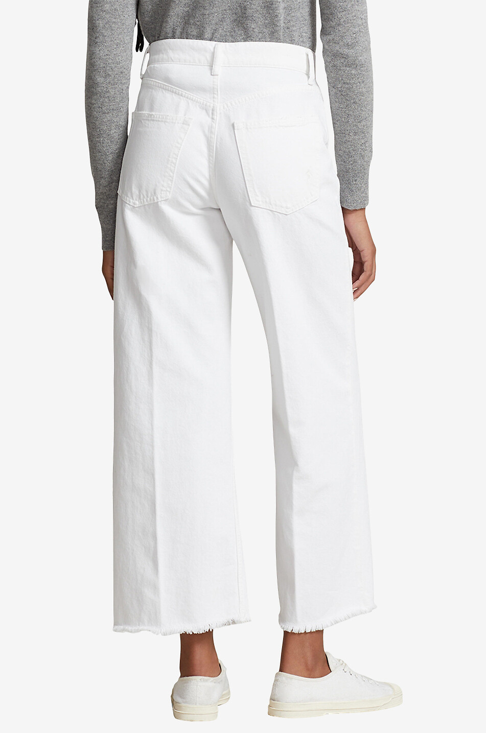 POLO RALPH LAUREN Verkürzte weite Jeans mit hohem Bund Nieves Wash Damen WEISS 4