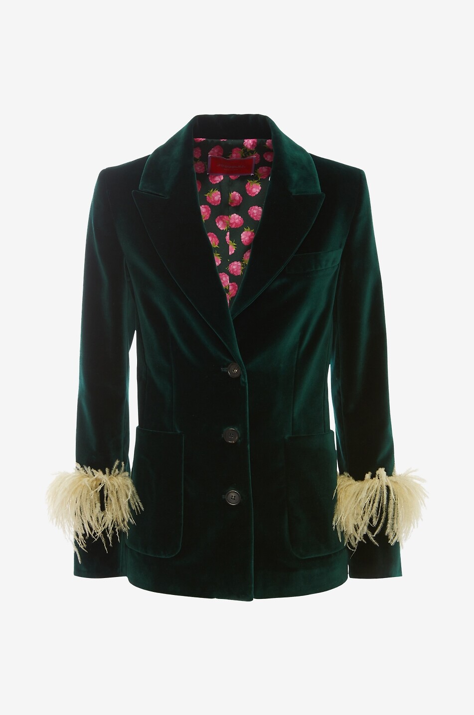 Blazer en velours et plumes Keaton