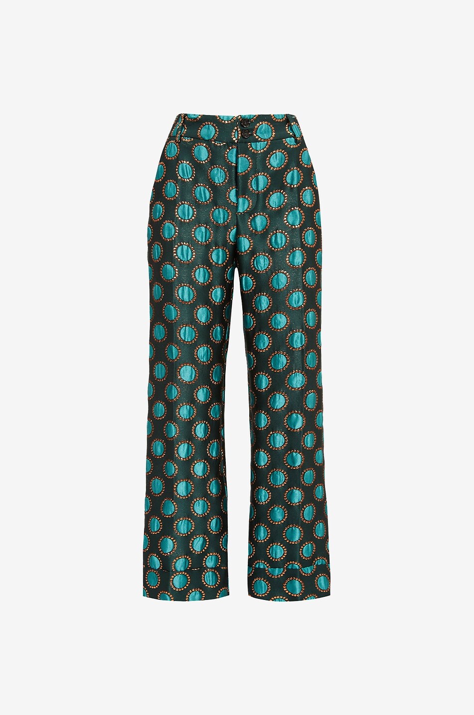 Verkürzte ausgestellte Jacquardhose Hendrix Winter Sun