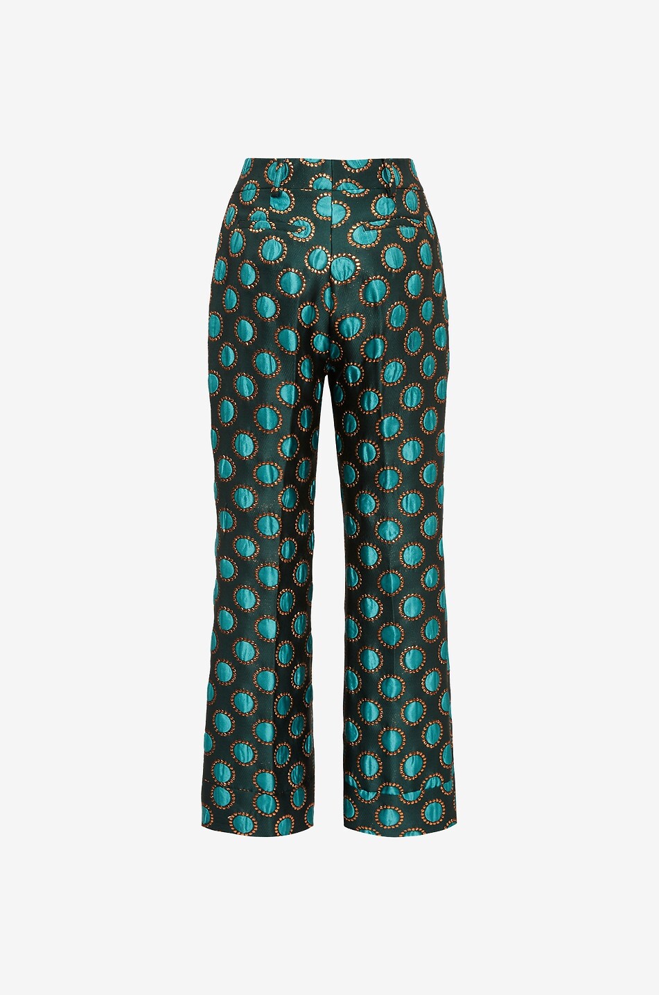 Verkürzte ausgestellte Jacquardhose Hendrix Winter Sun