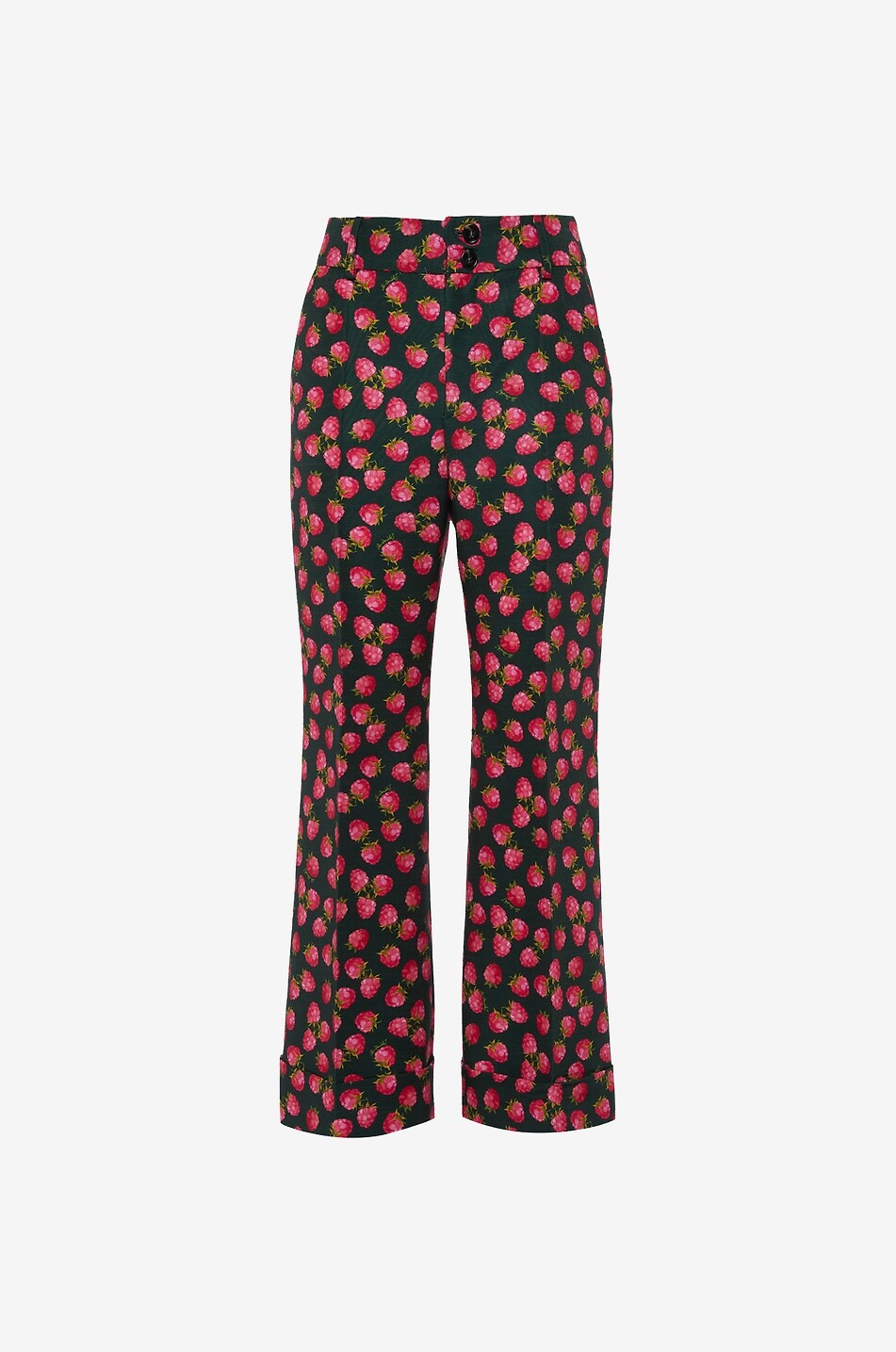 Hendrix Lampone printed cropped flared trousers