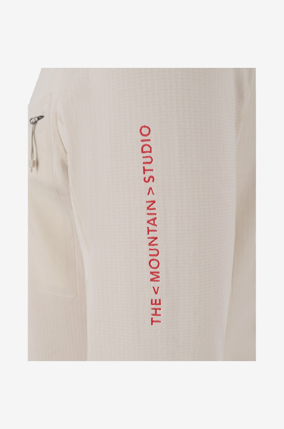 THE MOUNTAIN STUDIO Sous-pull à col zippé en techno-stretch M-5 Homme BLANC CASSE 3