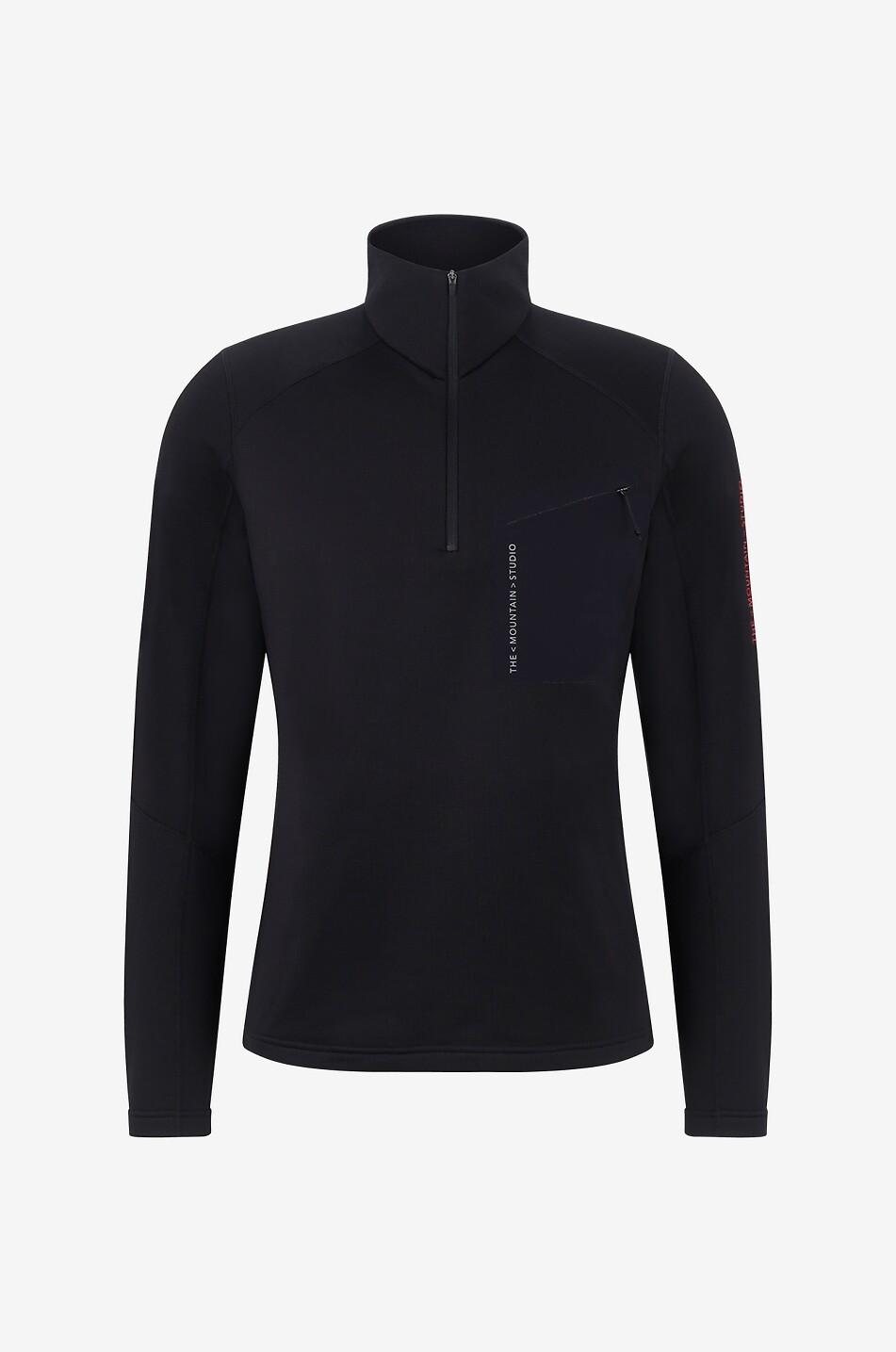 THE MOUNTAIN STUDIO Sous-pull à col zippé en techno-stretch M-5 Homme NOIR 1