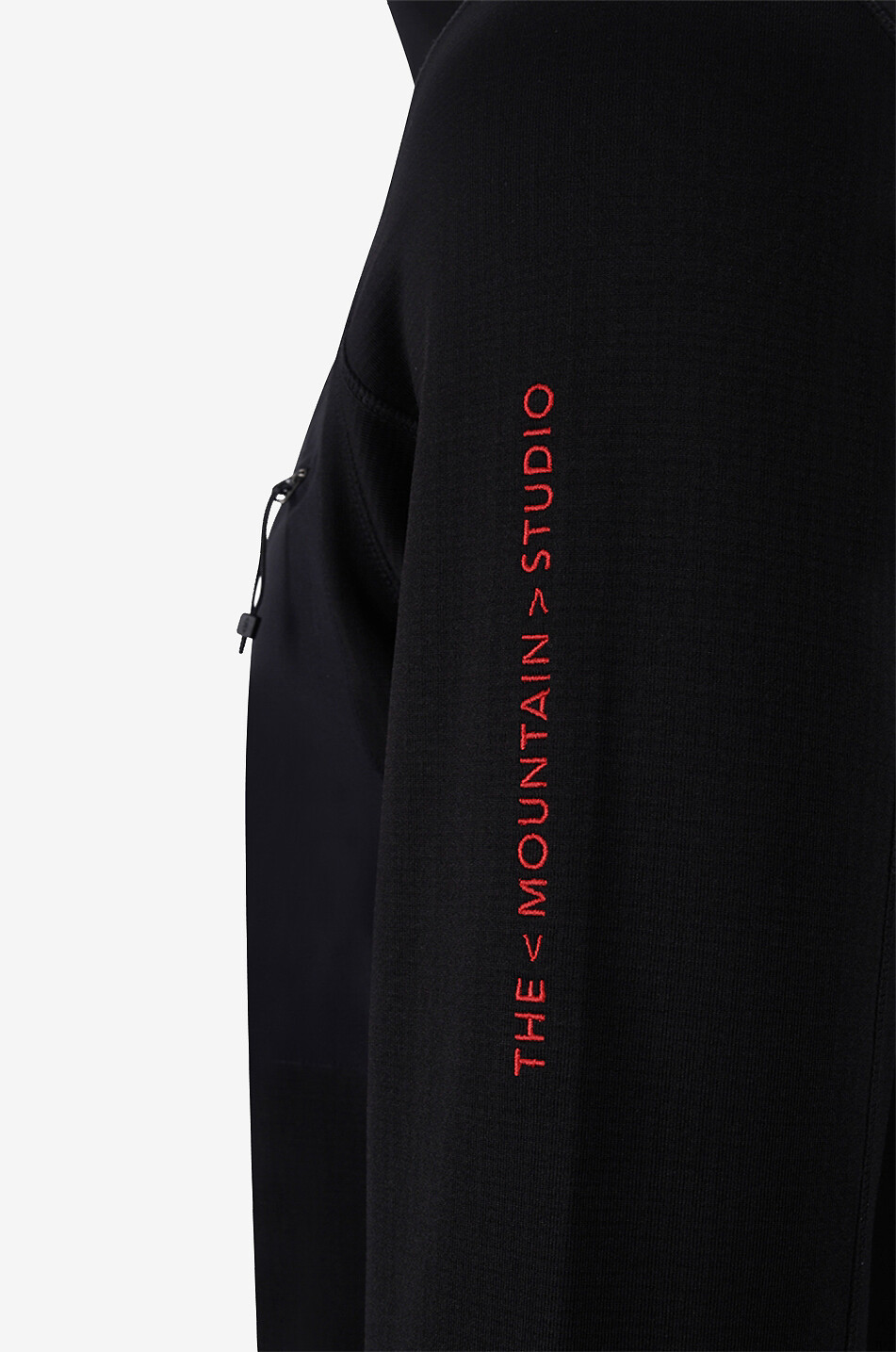 THE MOUNTAIN STUDIO Sous-pull à col zippé en techno-stretch M-5 Homme NOIR 3