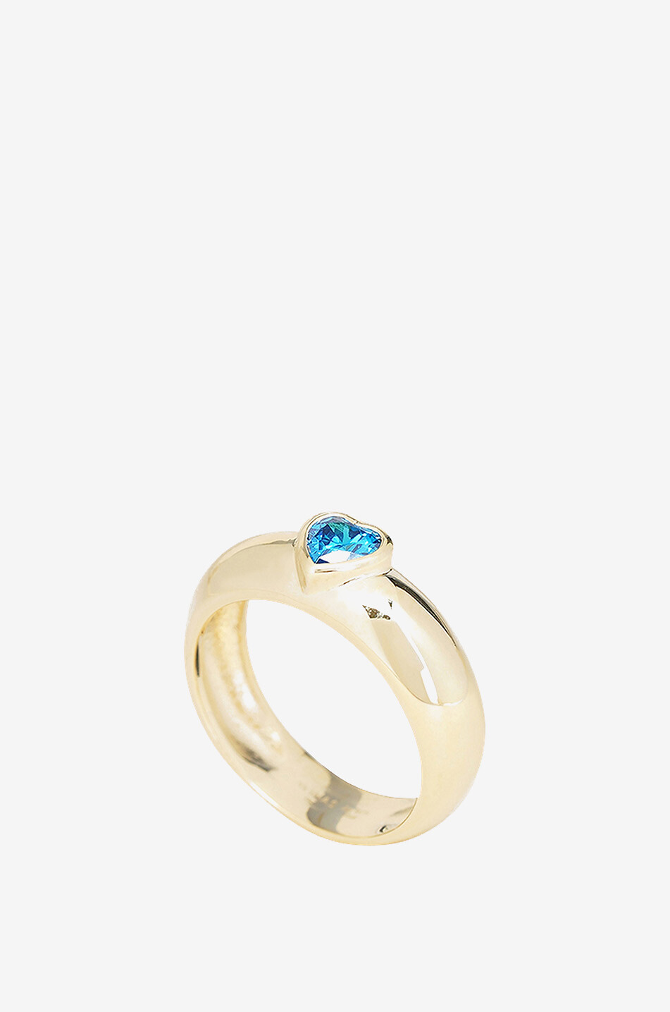 Bague en argent doré et zircon Dolce - Bleu