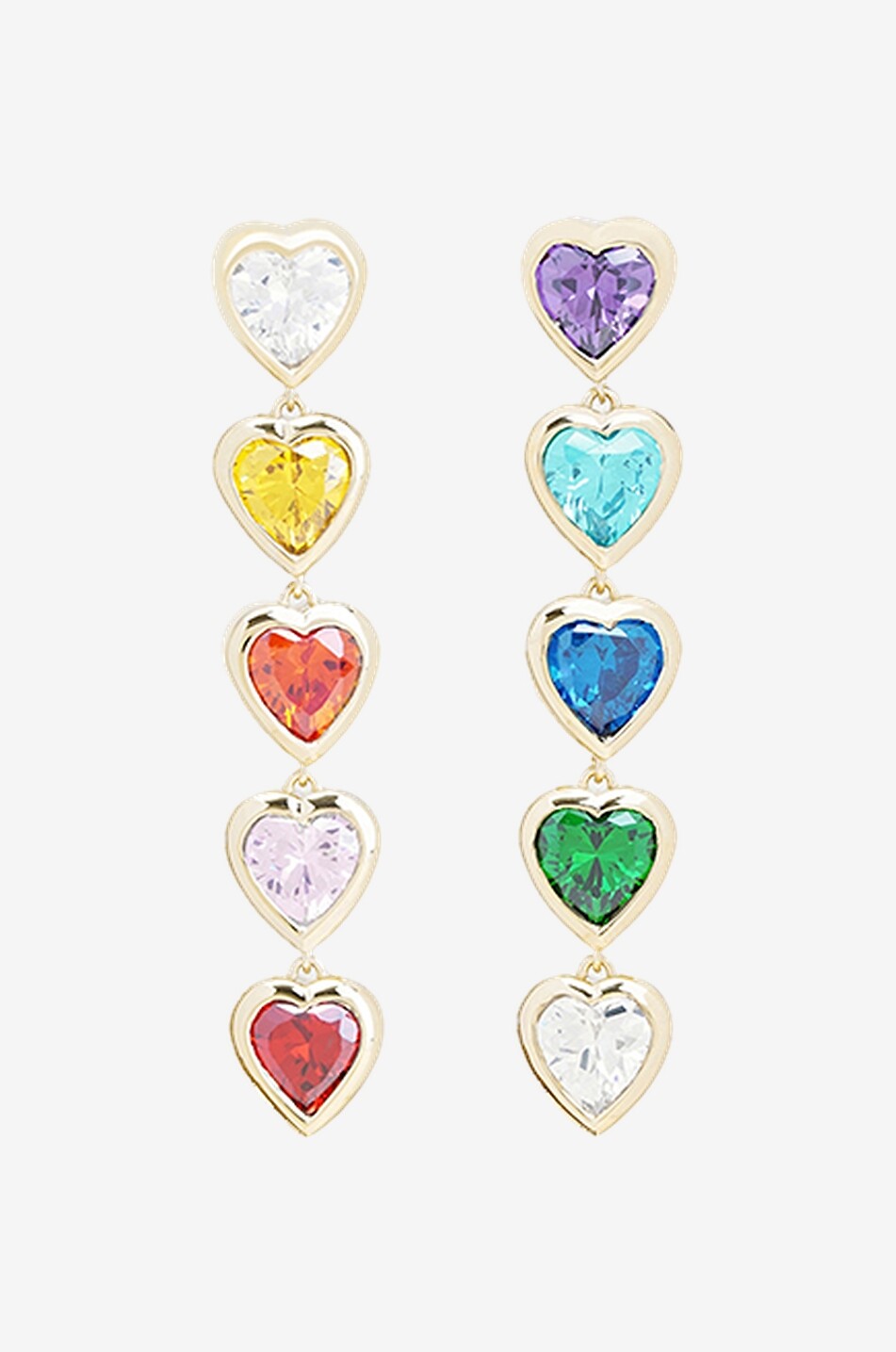 AVINAS Boucles d'oreilles coeurs multicolores Dolce Femme MULTICOLORE 1