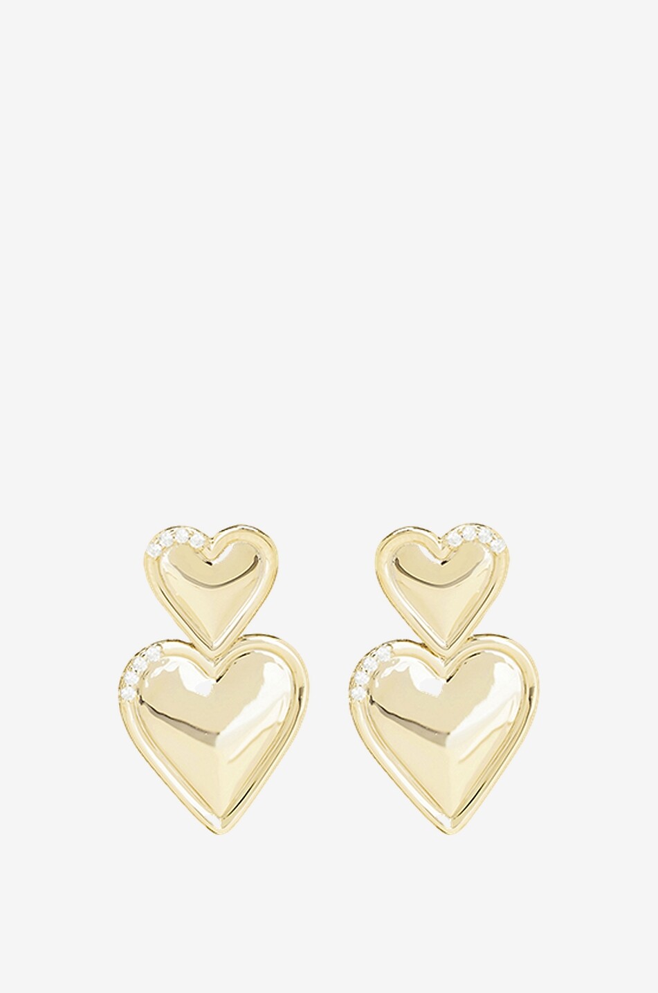 AVINAS Boucles d'oreilles dorées coeurs Amore Femme DORE 1