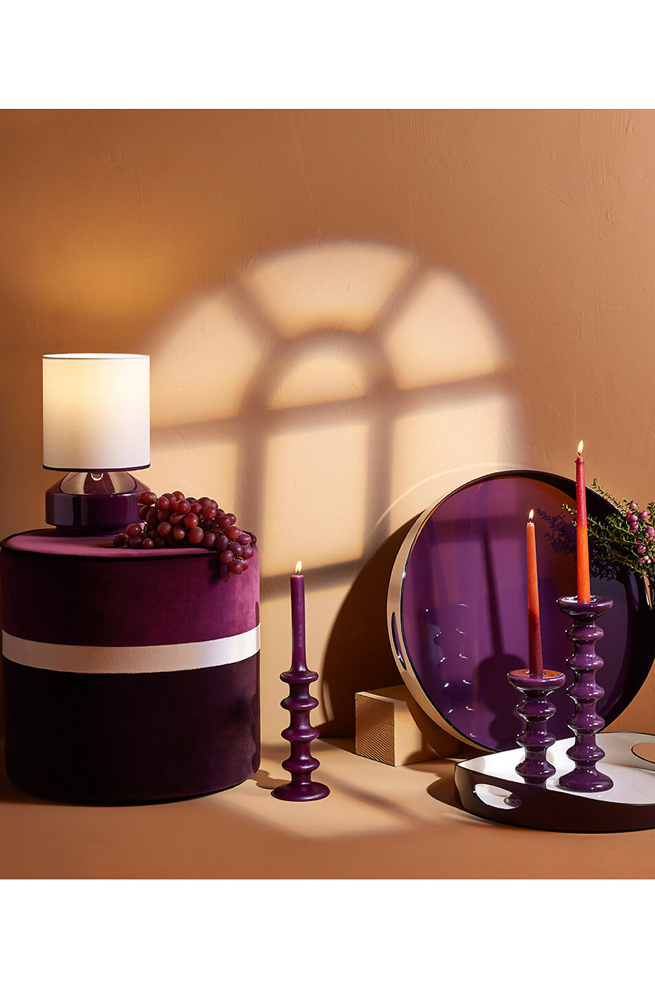 MAISON SARAH LAVOINE Bougeoir en céramique Slave - H30 Maison VIOLET 4