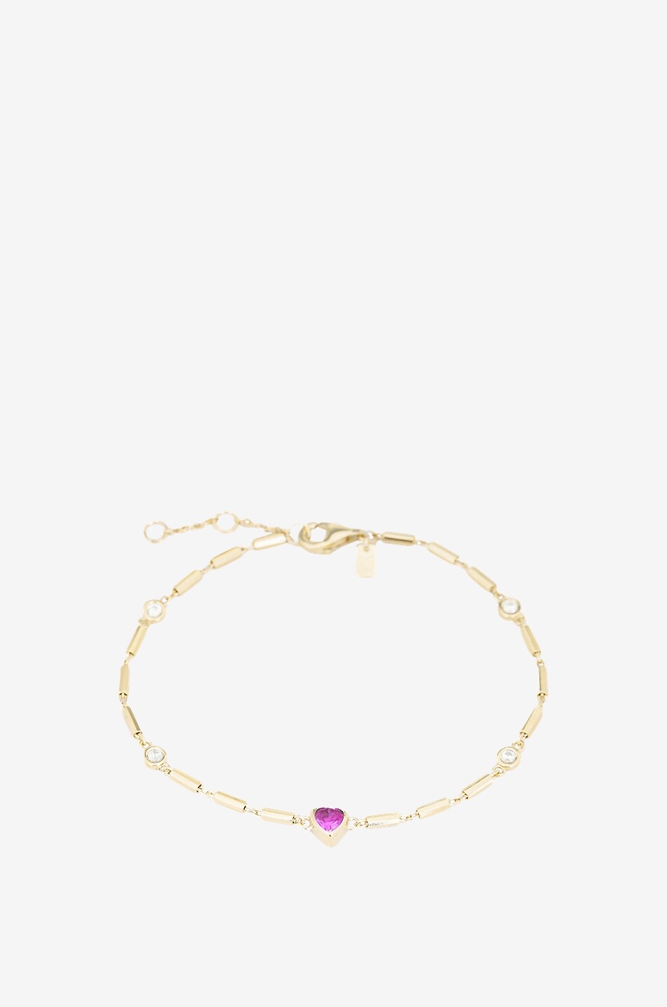 AVINAS Dolce gold-tone bracelet with pink heart Women GOLDEN 1