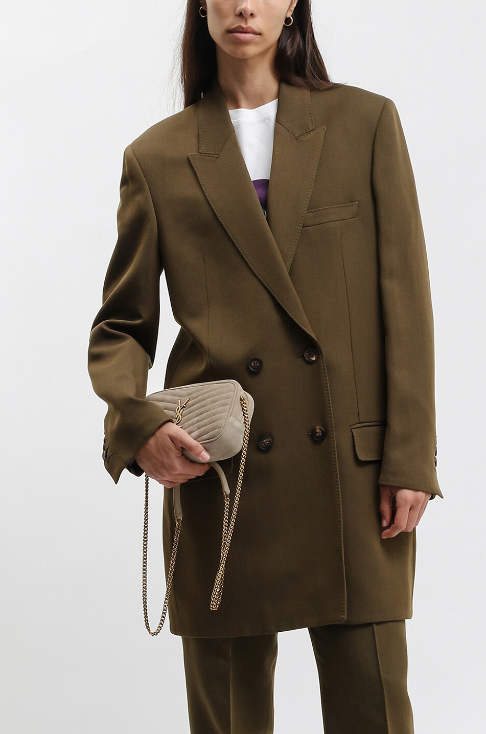 GOLDEN GOOSE Iara touble-breasted blazer dress Women KHAKI 3
