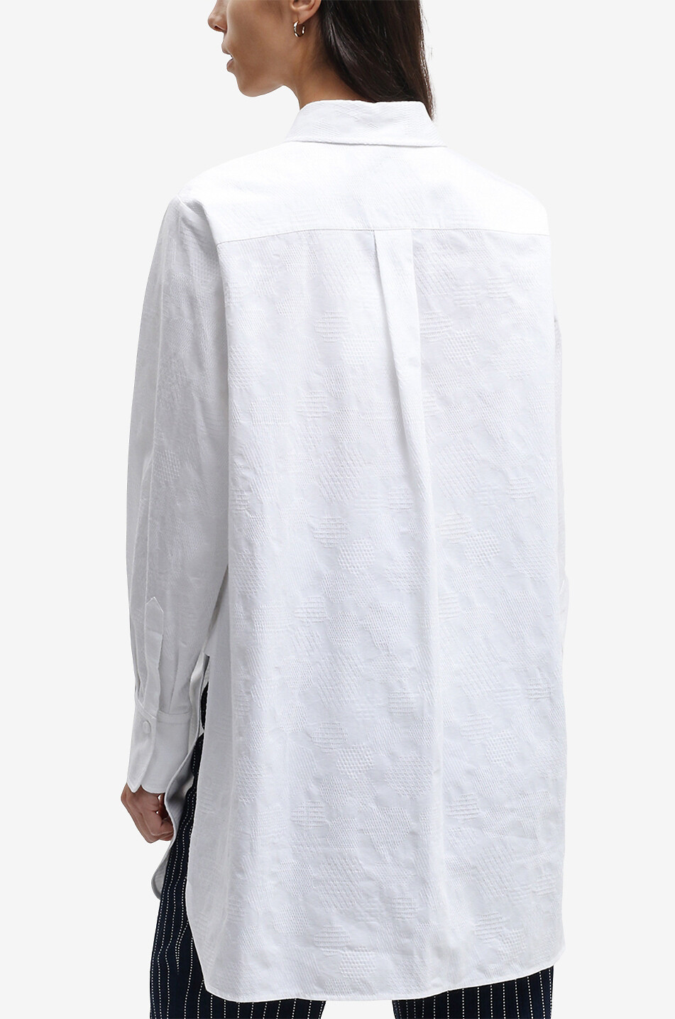 CHLOE Overisze-Hemd Renaissance Jacquard Damen WEISS 4