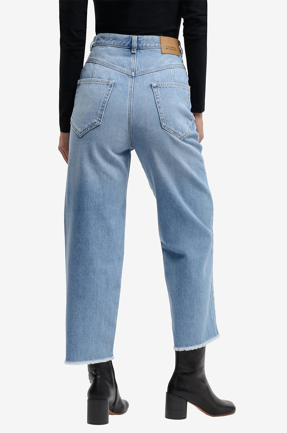 Gerade verkürzte Jeans mit hohem Bund Dilali