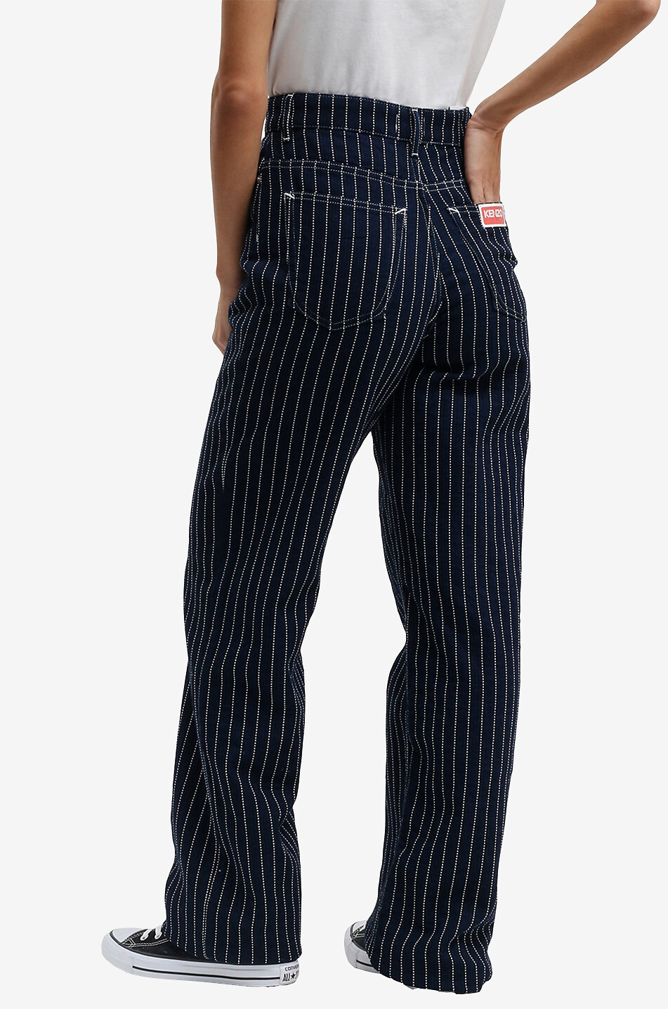 KENZO Ayame wide-leg jeans Women DARK BLUE 4