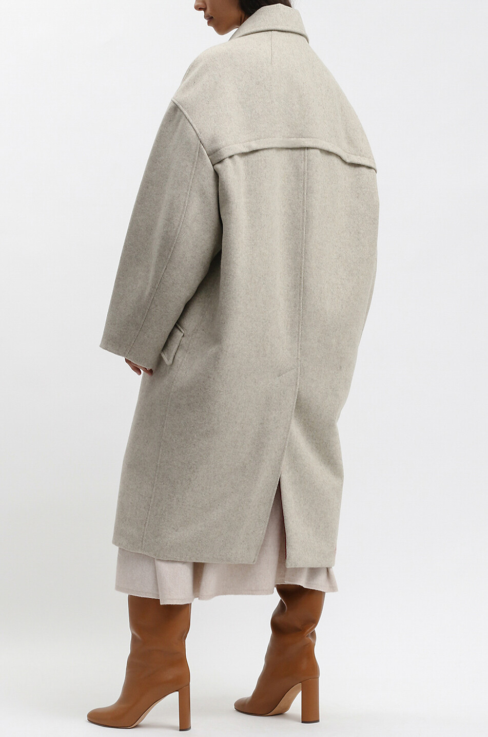 Oversize-Mantel aus Biowolle Fabiola