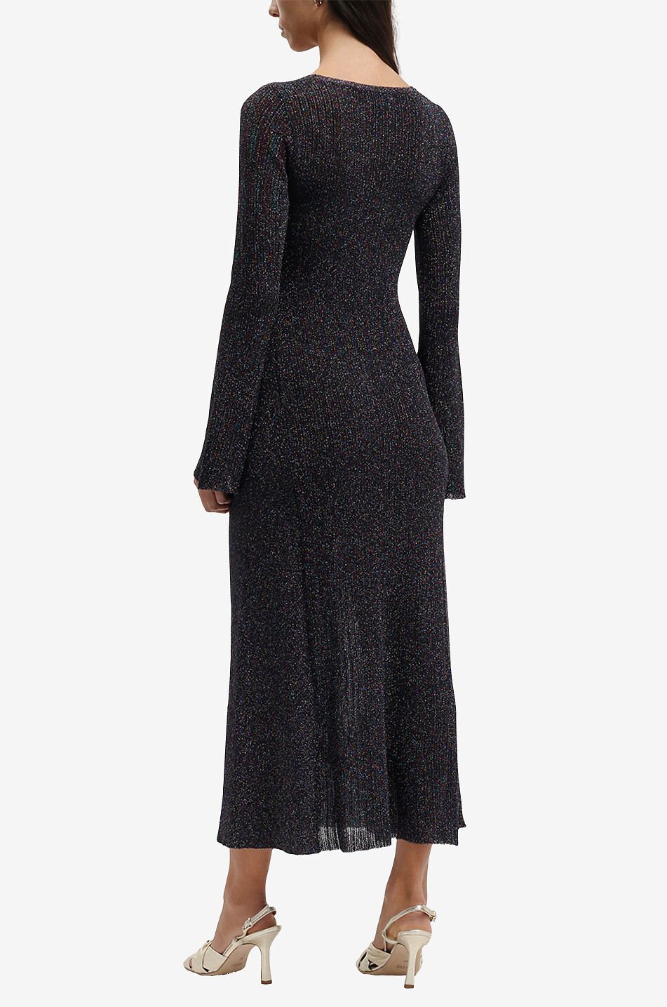 GANNI Maxi-Strickkleid Sparkle Rib Damen BUNT 4