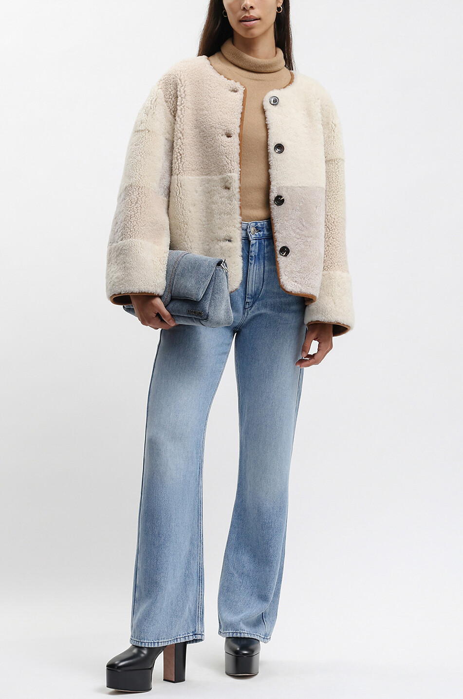 SOEUR Woori short patchwork reversible jacket Women BEIGE 6