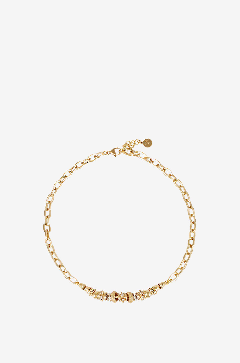 Collier doré orné de strass Marquiza