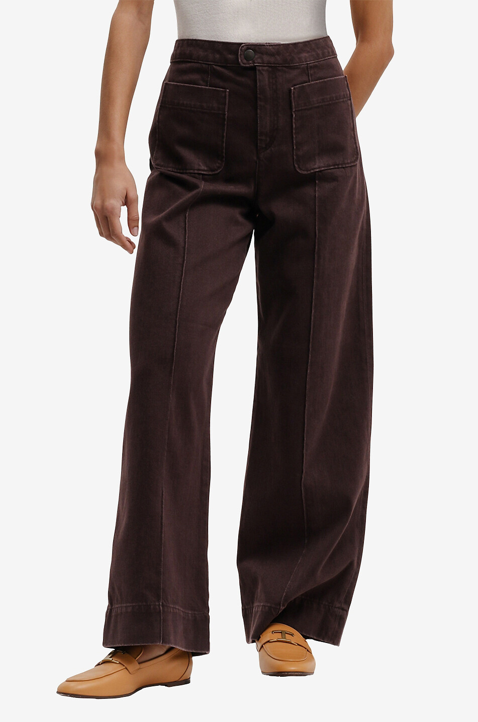 SOEUR Twillhose mit weitem Bein Harry Damen DUNKELVIOLETT 3