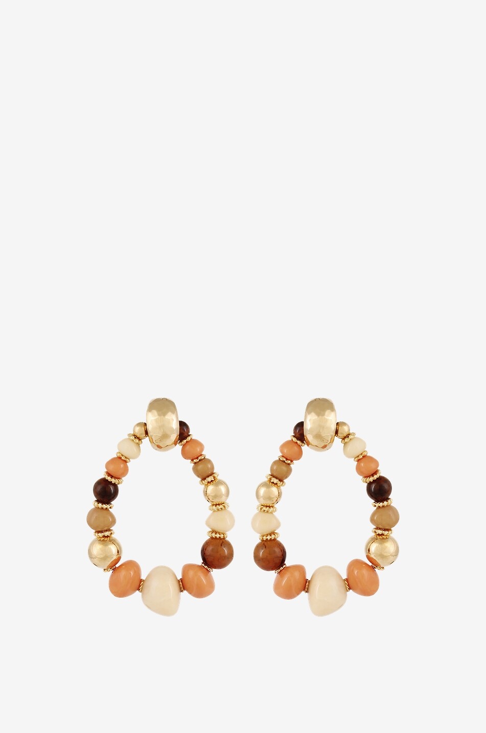 GAS BIJOUX Biba Bis bead adorned drop earrings Women GOLDEN 1