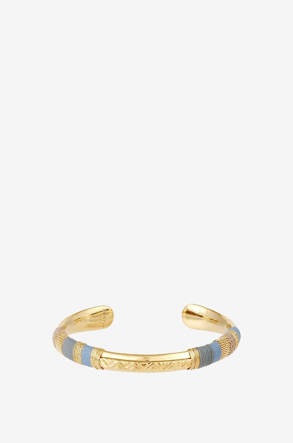 GAS BIJOUX Goldener Armreif Massai Damen BLAU 1
