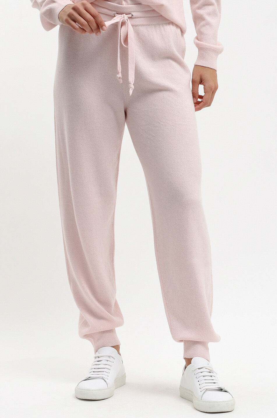 BONGENIE Pantalon de jogging en maille de cachemire Femme ROSE CLAIR 4