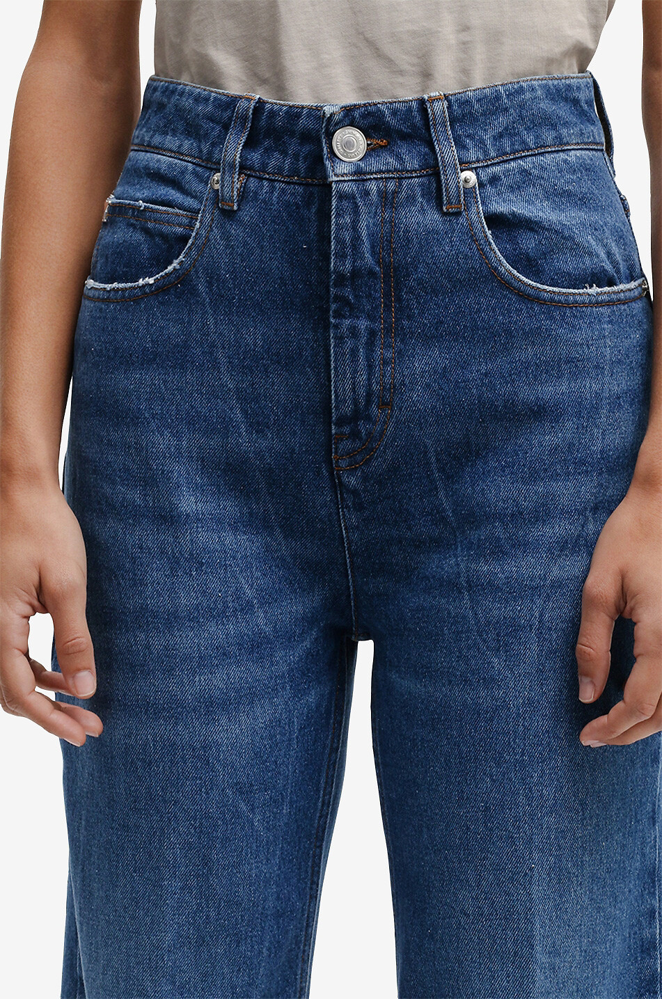Ausgestellte Used-Look-Jeans Flare Fit