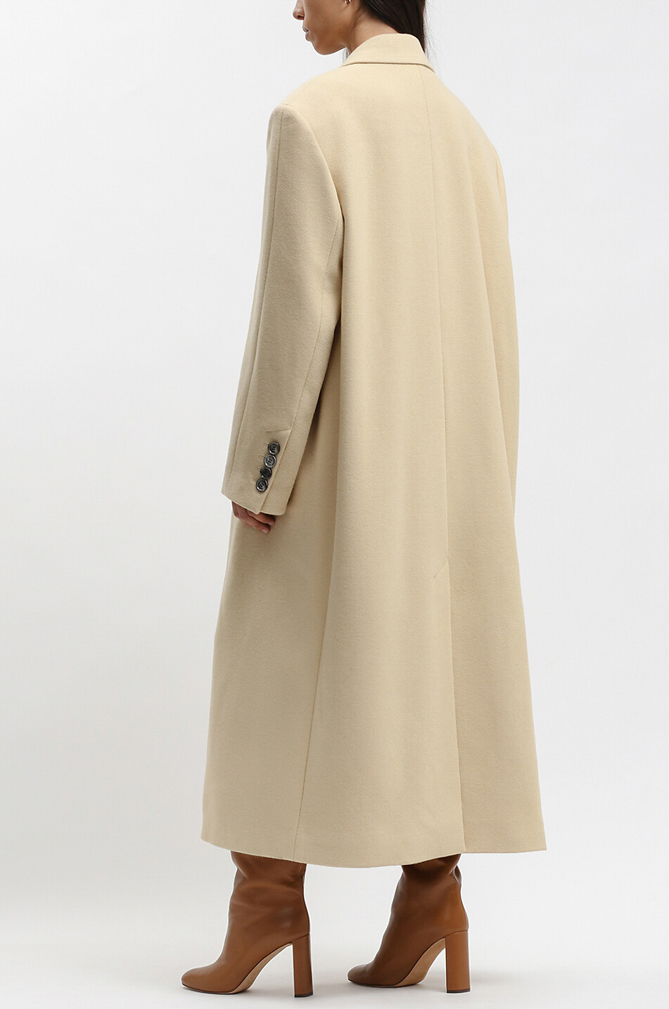 AMI Manteau oversize à boutonnage double Femme JAUNE CLAIR 4