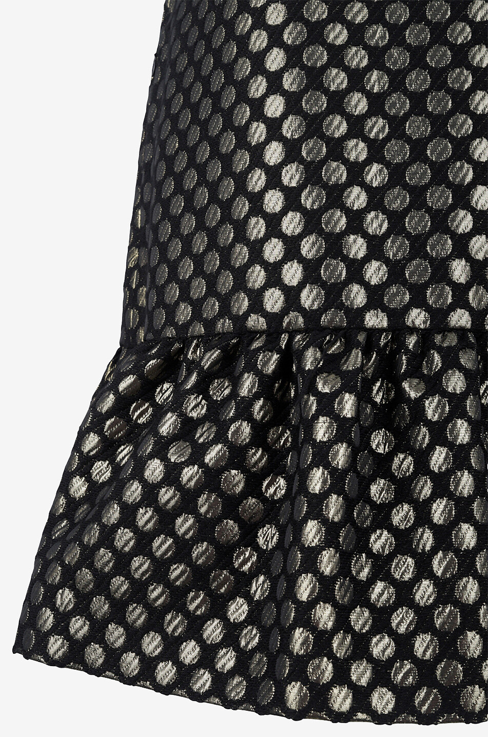 AKRIS PUNTO Robe courte sans manches en jacquard à pois dorés Femme DORE 3
