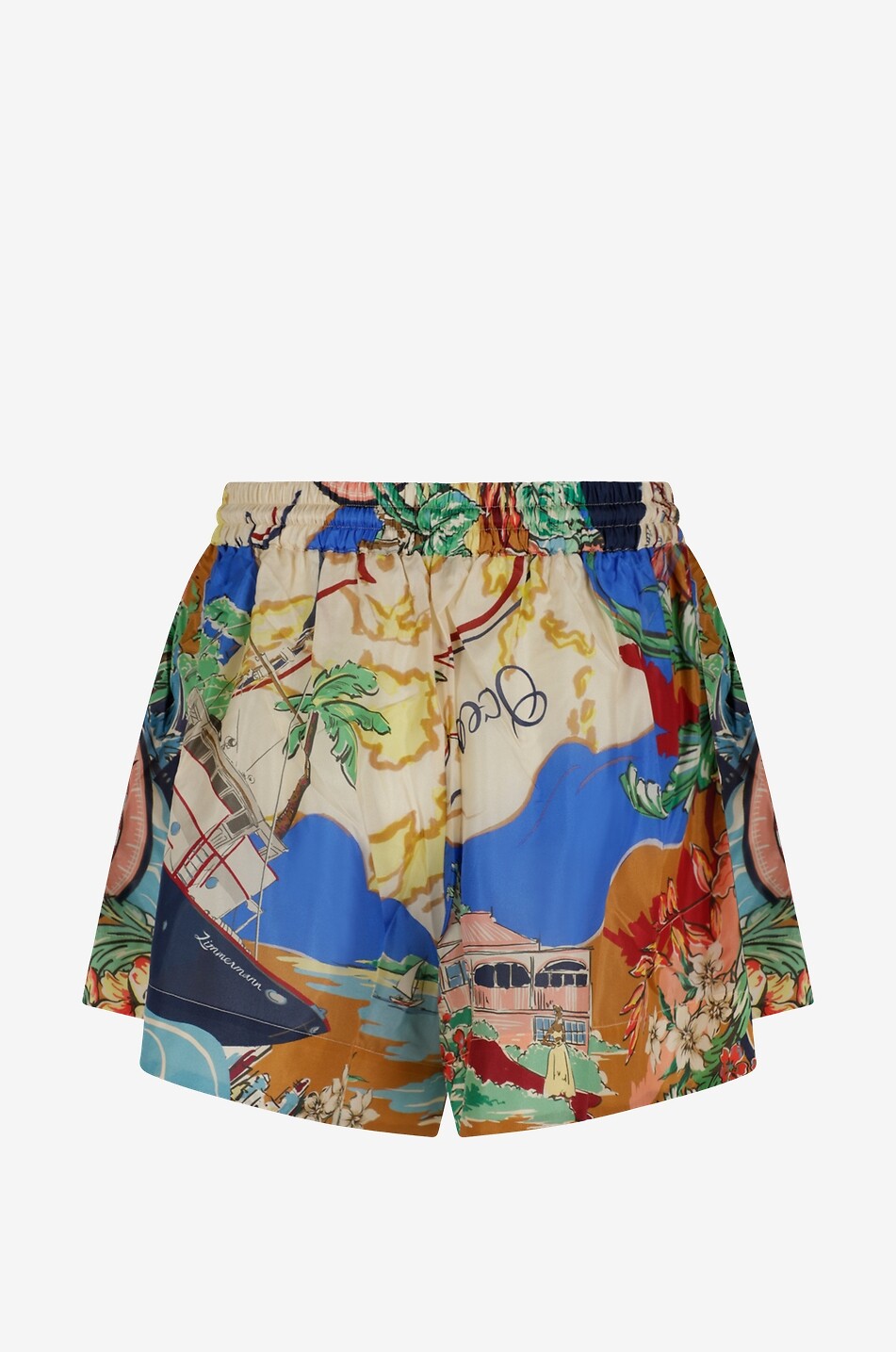 ZIMMERMANN Alight Draw Waist printed silk shorts Women MULTI COLOURED 6 2