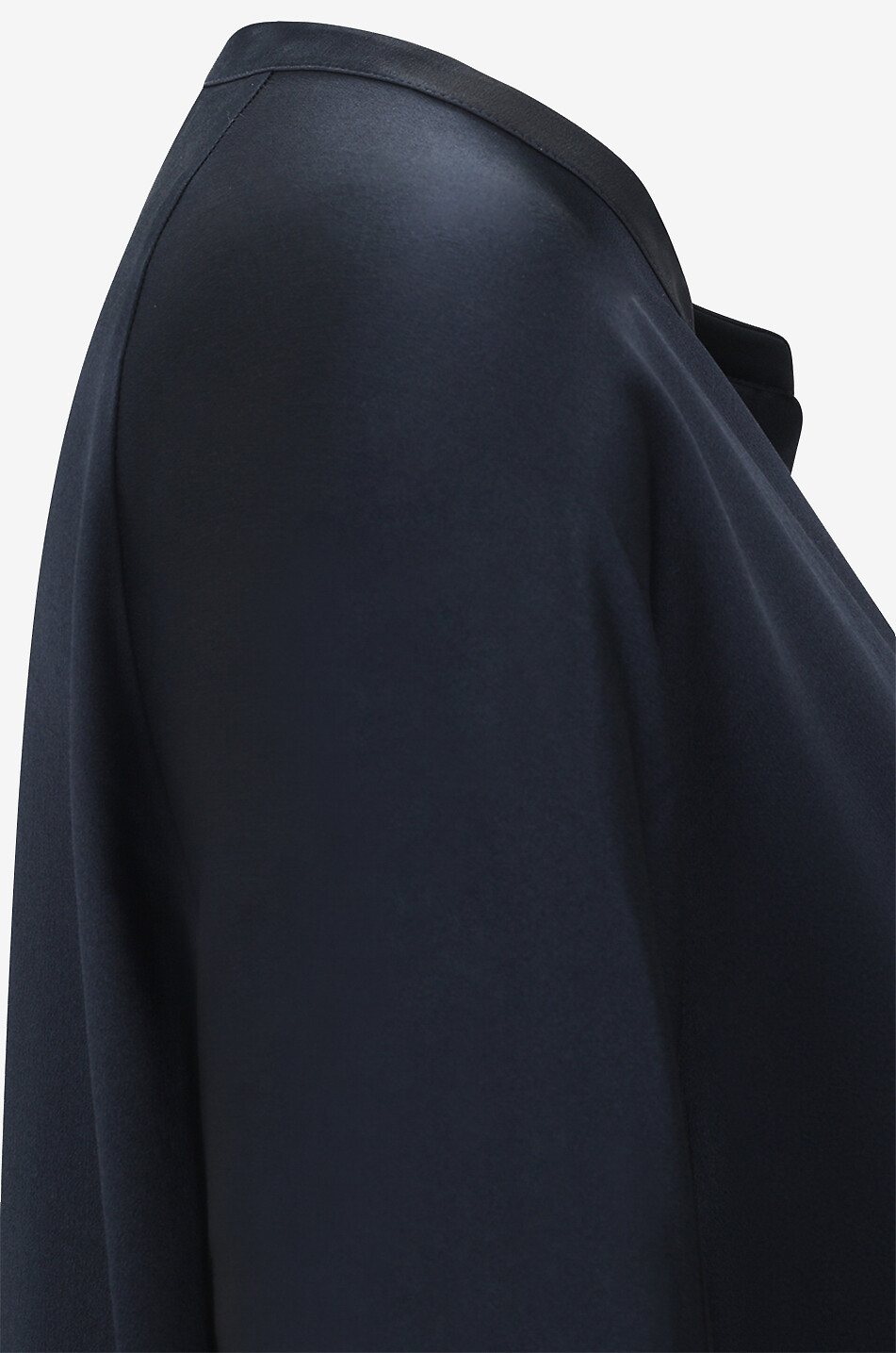 VINCE Silk satin long-sleeved blouse Women MEDIUM BLUE 3