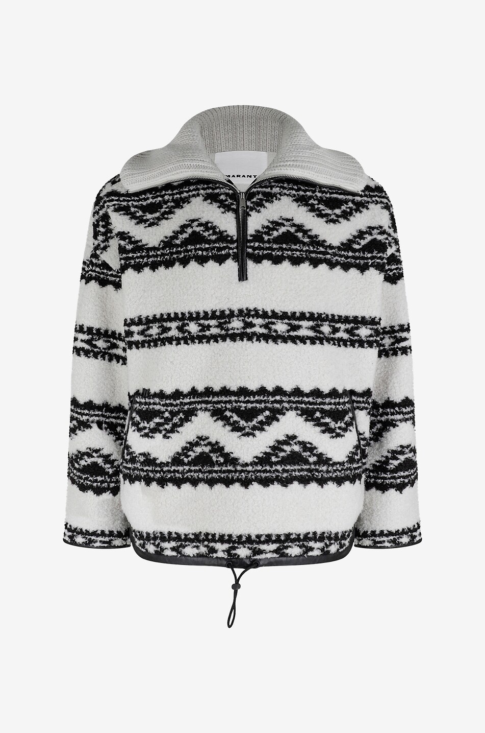 Marlo patterned teddy fleece sweatshirt