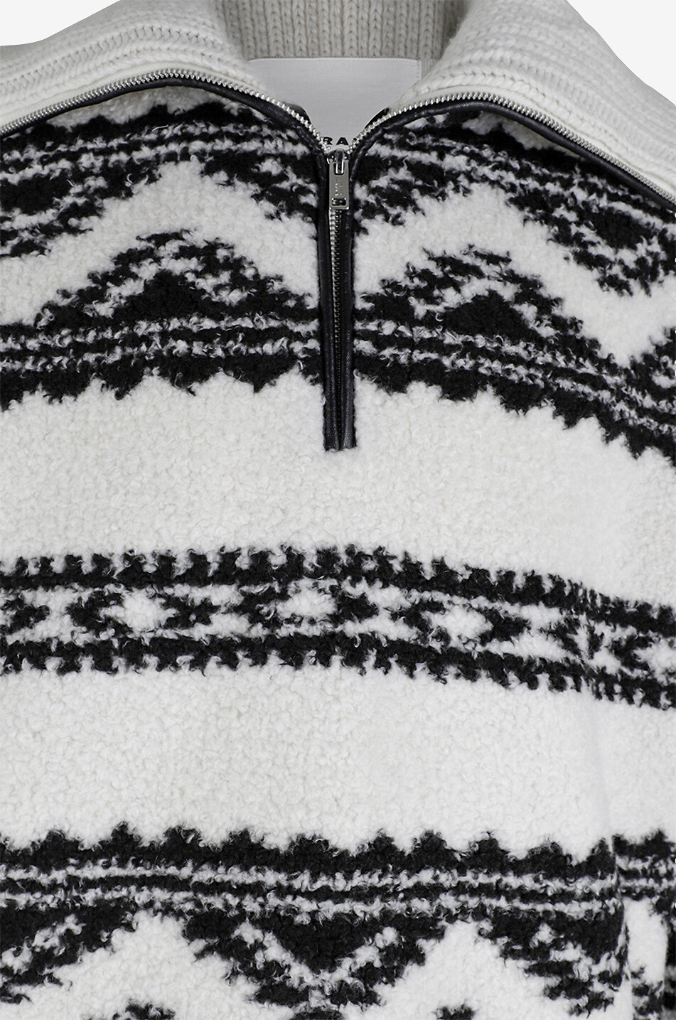 Marlo patterned teddy fleece sweatshirt