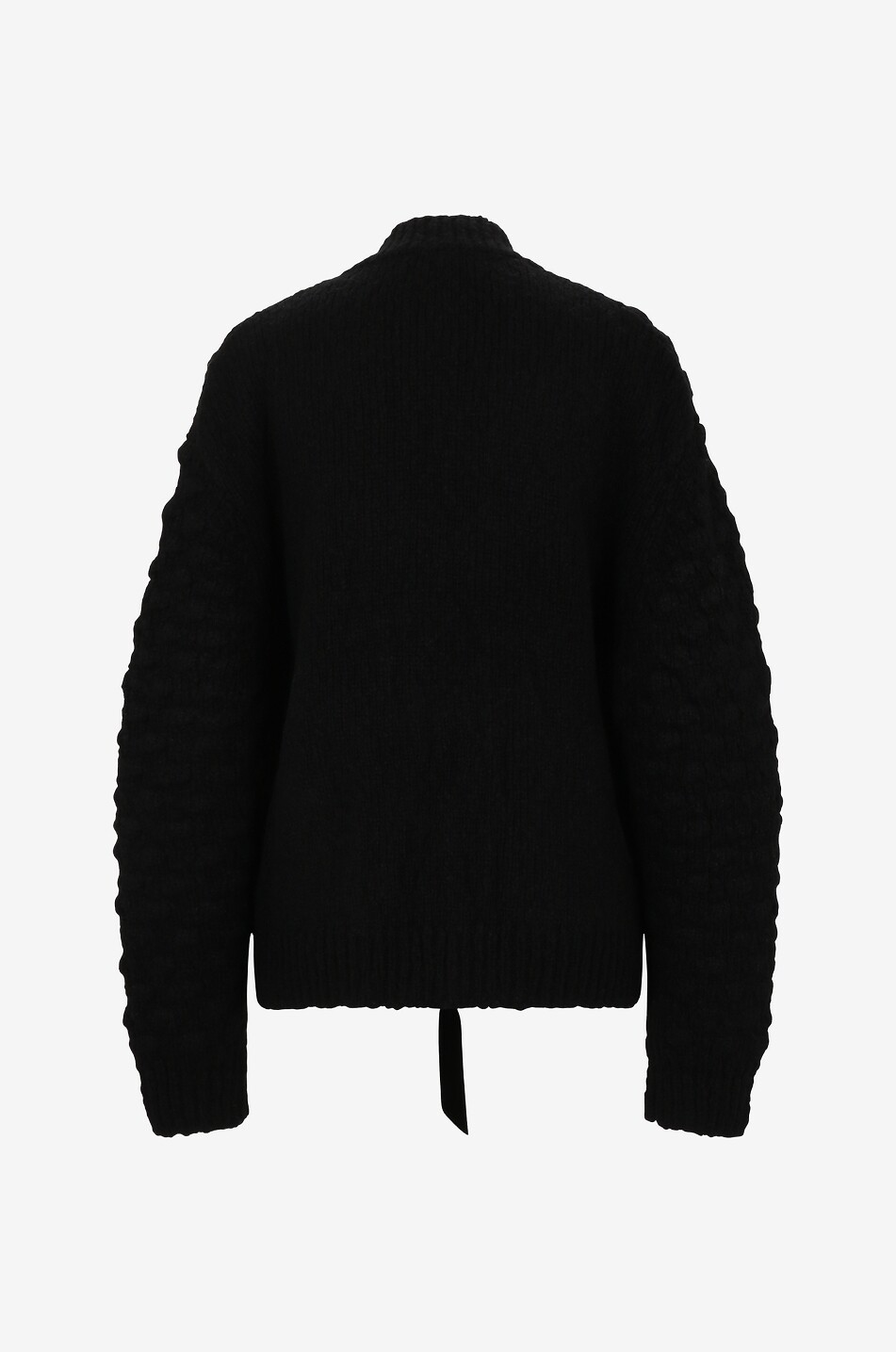 Cardigan long à noeuds en velours Teresa