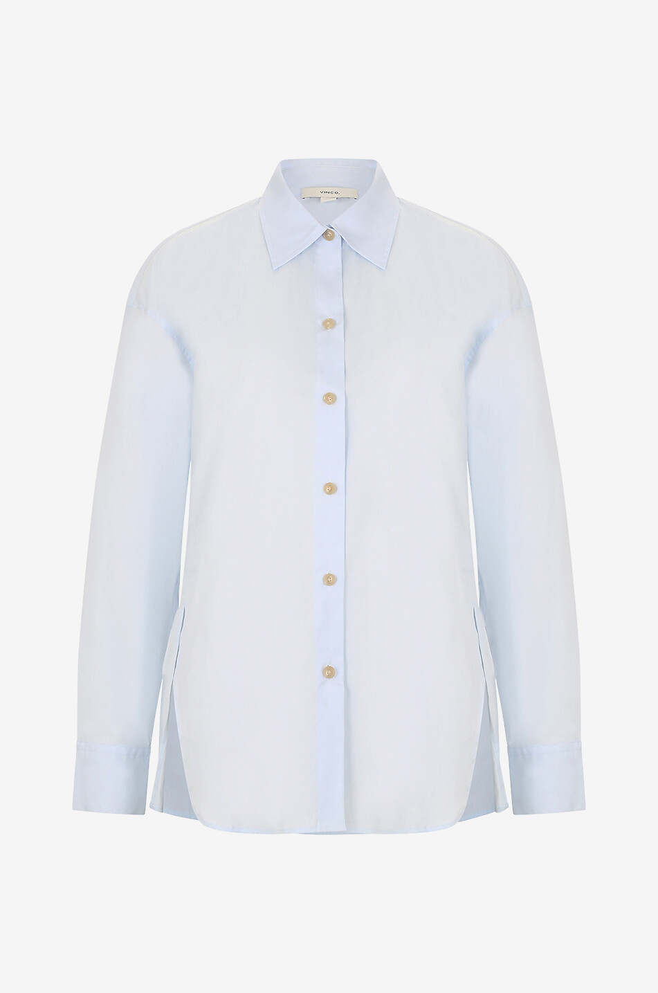 VINCE Langärmelige Bluse aus Baumwolle Damen HELLBLAU 1