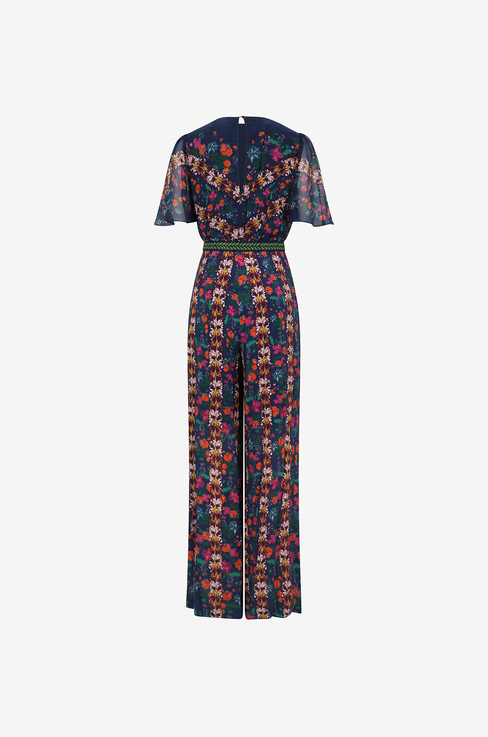 SALONI Combinaison en soie fleurie Nara Flori Stripe Femme MULTICOLORE 2