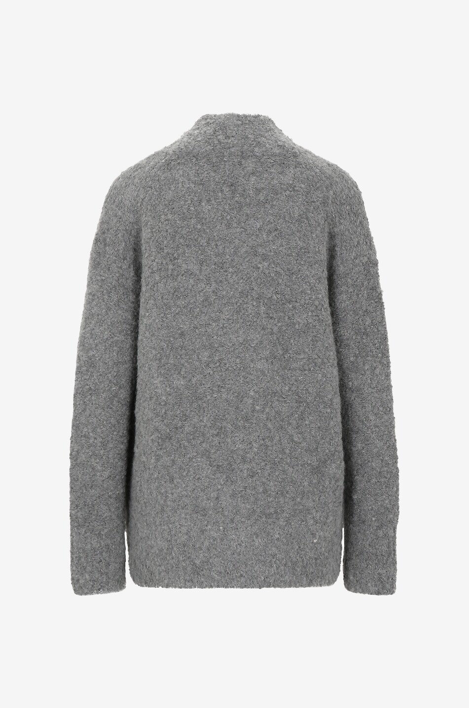 Crimped Shawl fluffy V-neck jumper