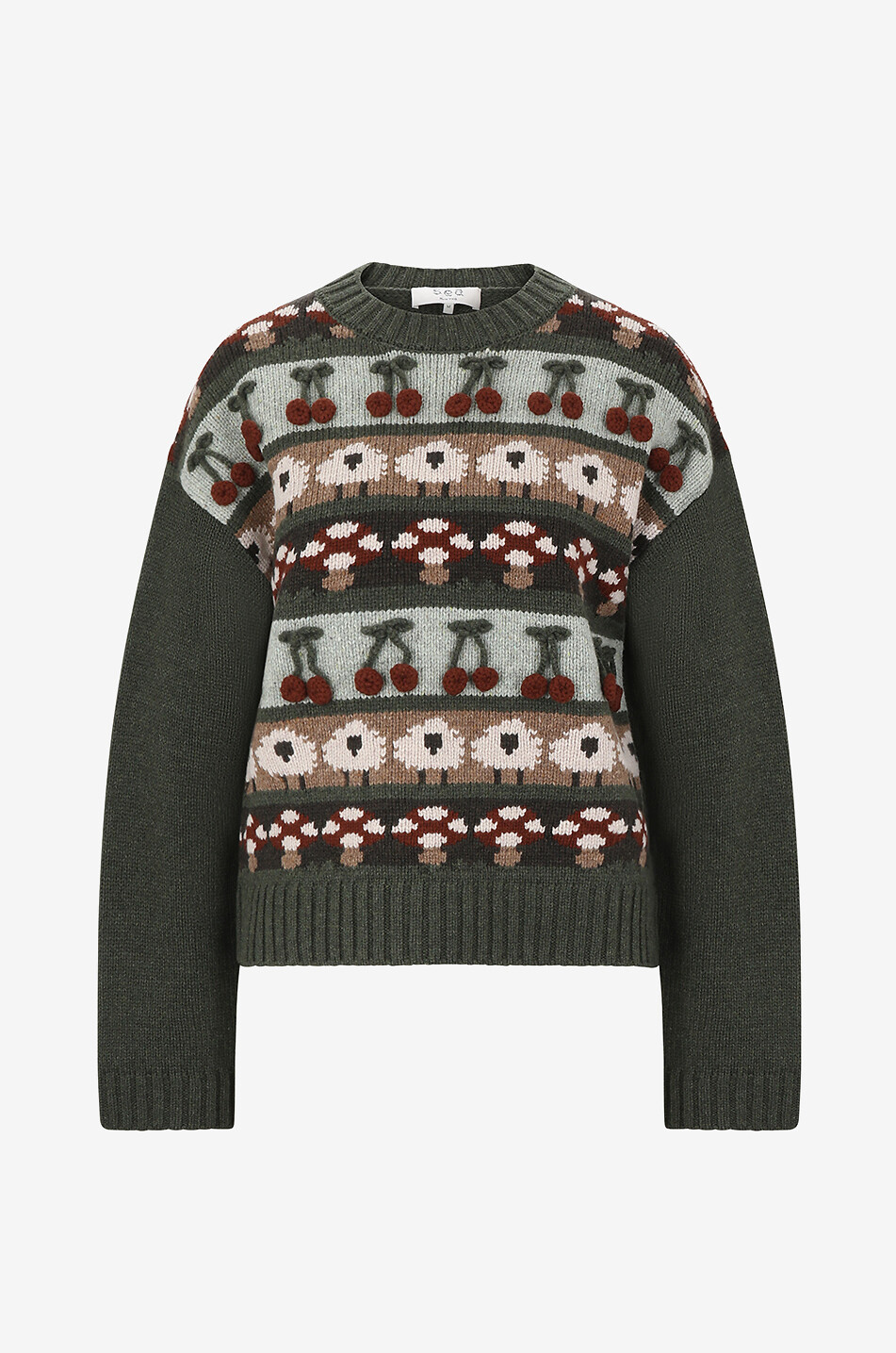 Bestickter Jacquard-Pullover Molly