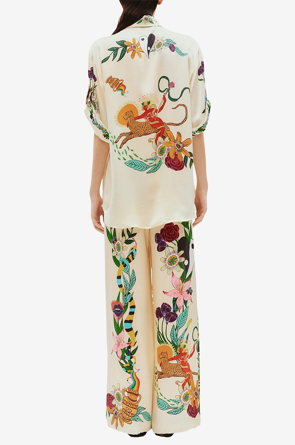 ALEMAIS Meagan oversize silk shirt Women EGGSHELL 5
