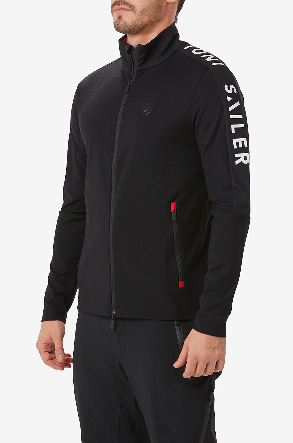 TONI SAILER Denis full-zip mid layer with stand-up collar Men BLACK 3