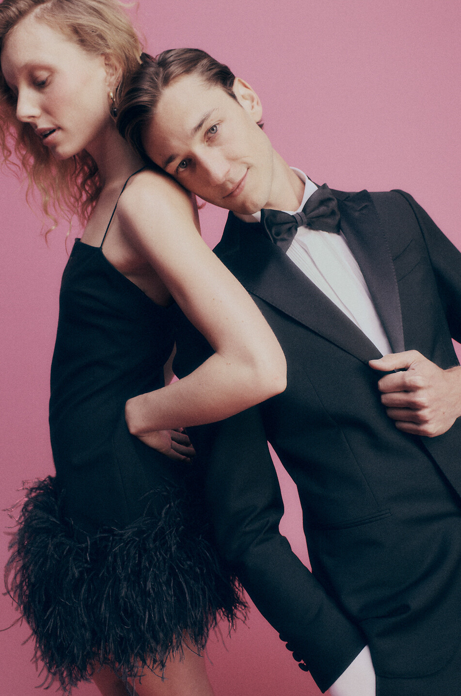 Mini robe en jersey et plumes Fujiko