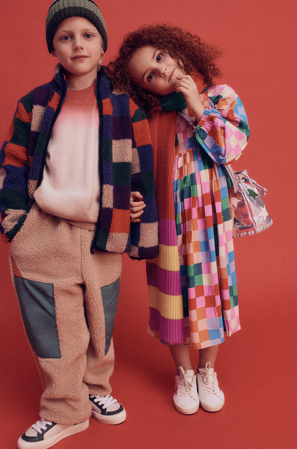 Veste garçon en polaire Chessboard