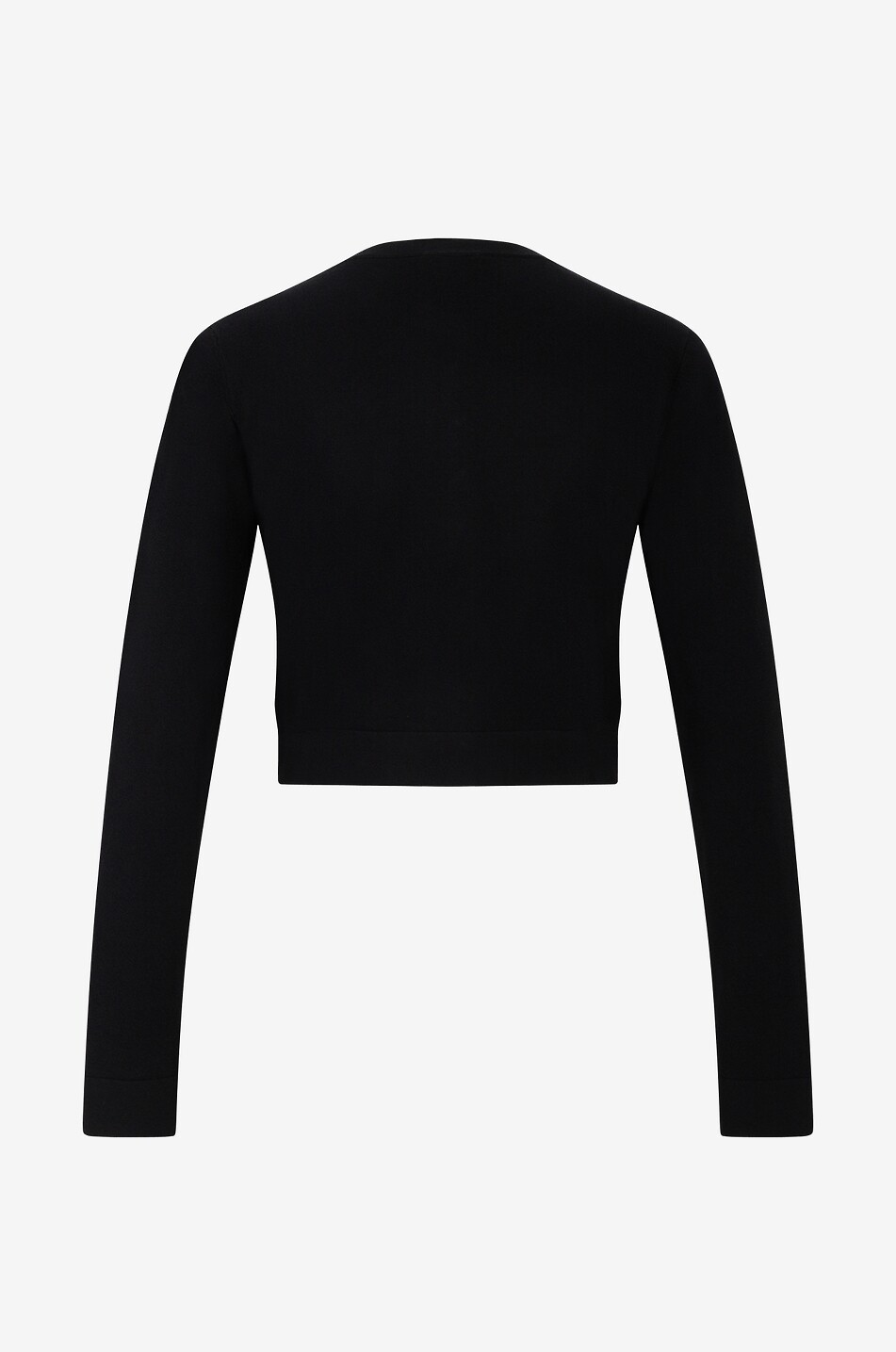 AKRIS PUNTO Cardigan raccourci fin boutonné à col rond Femme NOIR 2