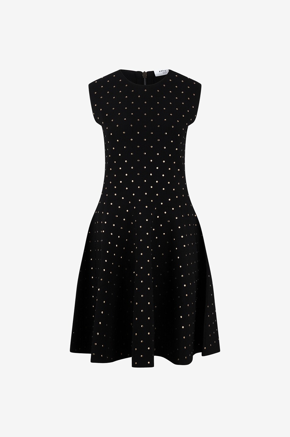 Robe patineuse courte en maille à sequins mats